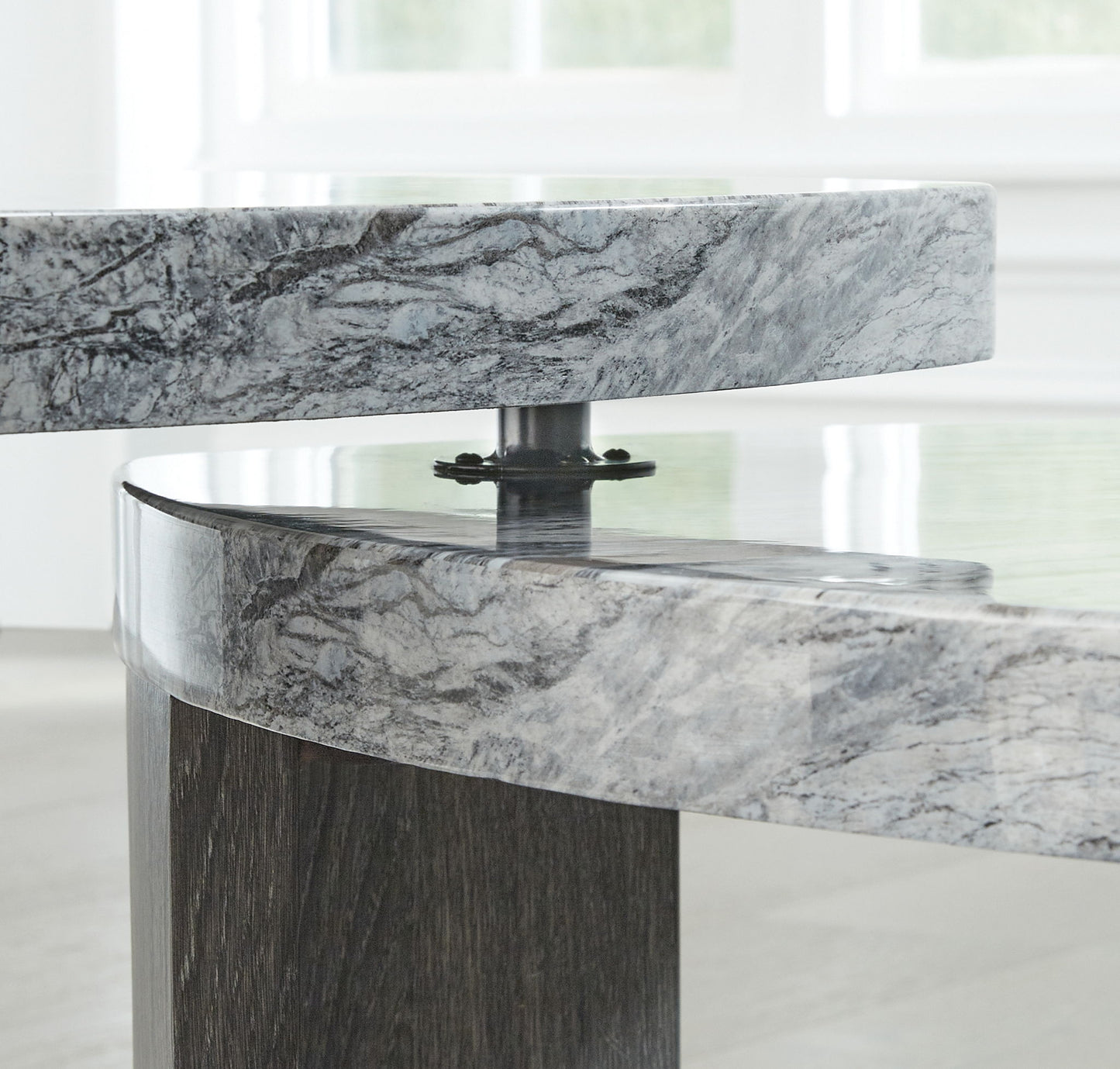 Surmour - Stacked Cocktail Table - Gray / Brown