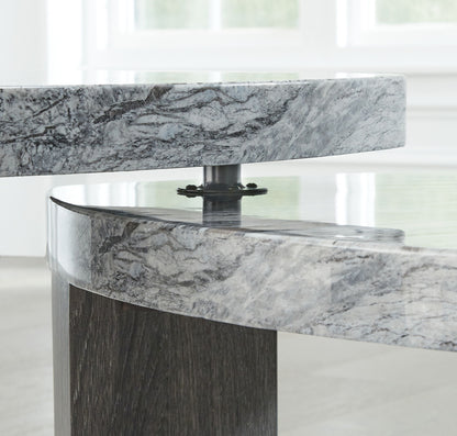 Surmour - Stacked Cocktail Table - Gray / Brown