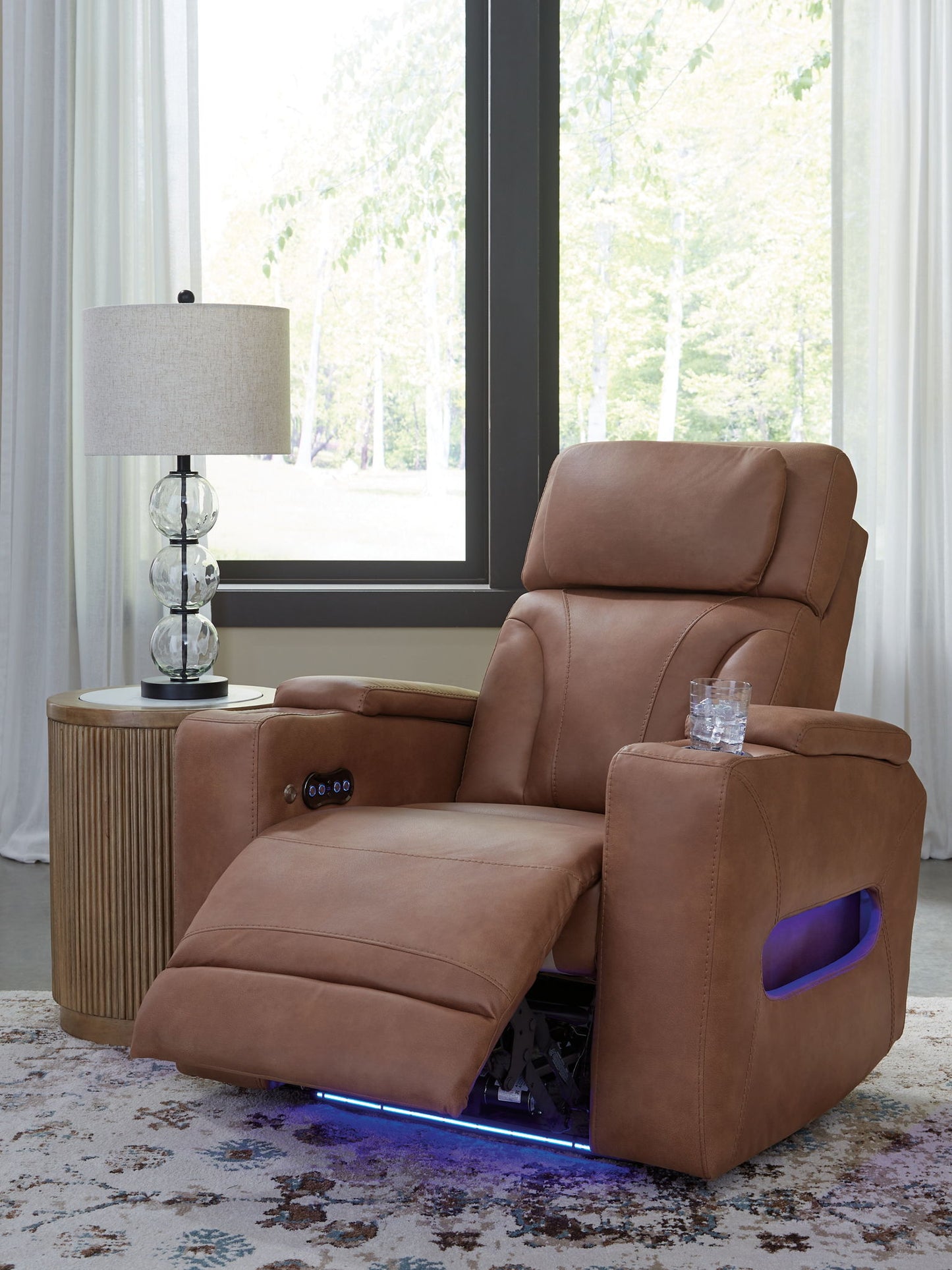 Clean-Slate - Power Recliner / Adj Headrest - Caramel