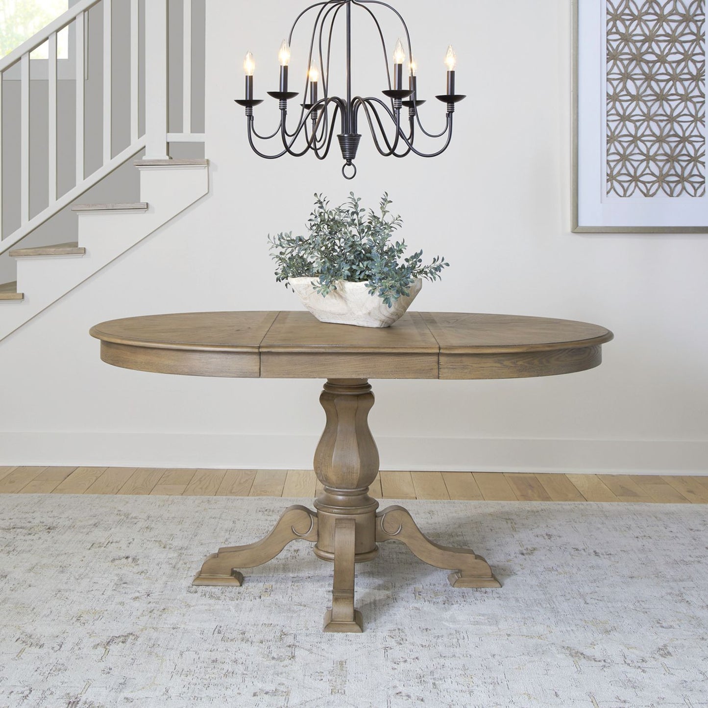Magnolia Manor - Pedestal Table Top - Weathered Bisque