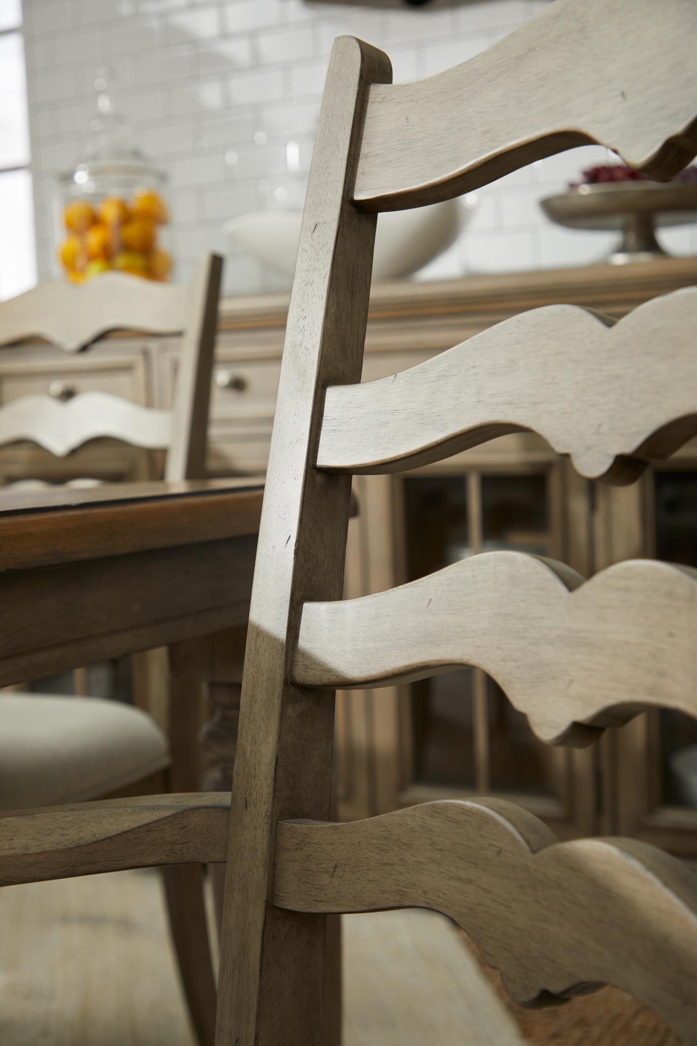 Nashville - Ladderback Arm Chair (Set of 2) - Gray Taupe