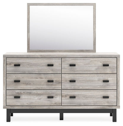 Vessalli - Dresser And Mirror - Gray