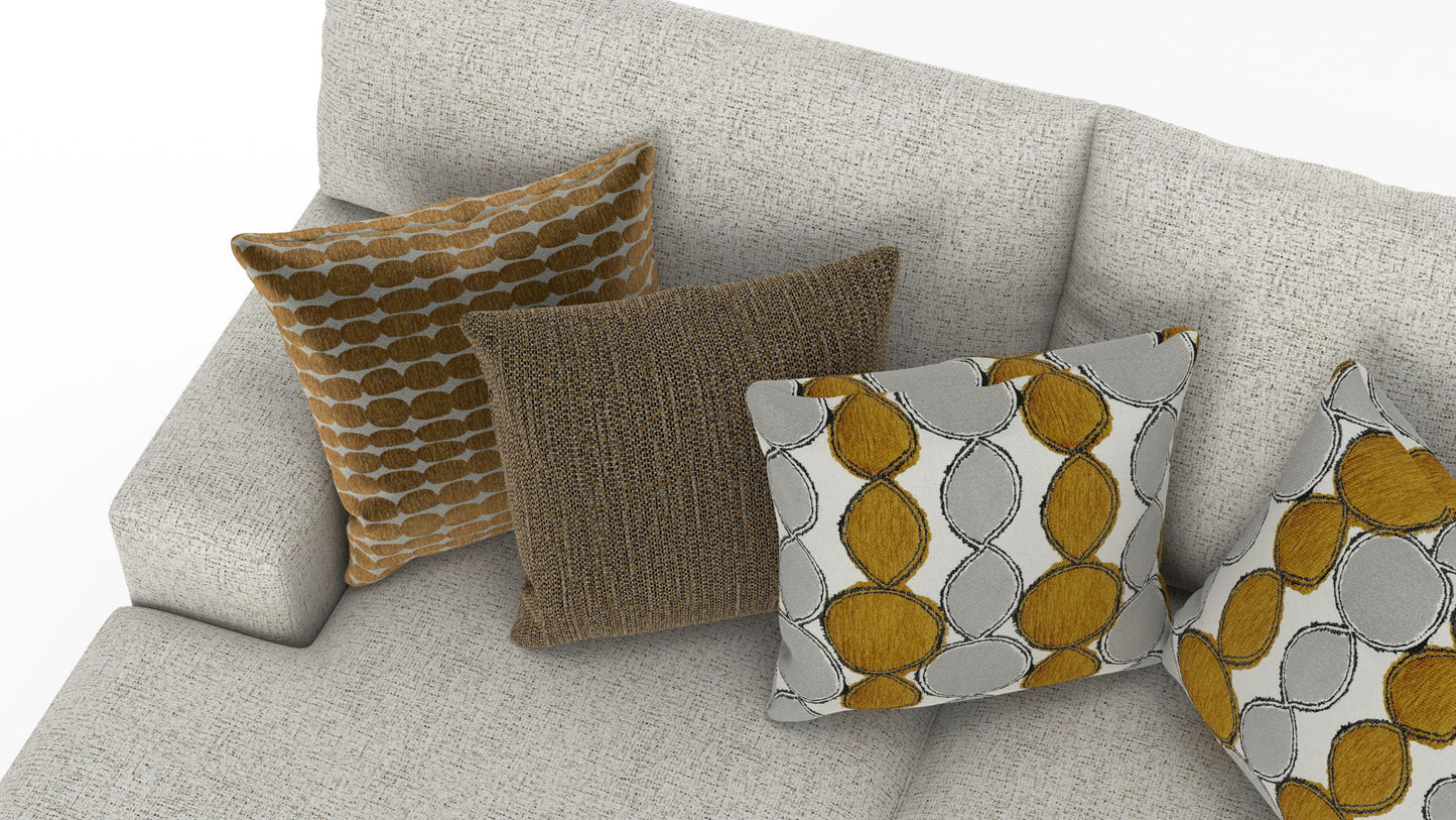 Tori - Sectional With Comfort Coil Seating And Accent Pillows Included