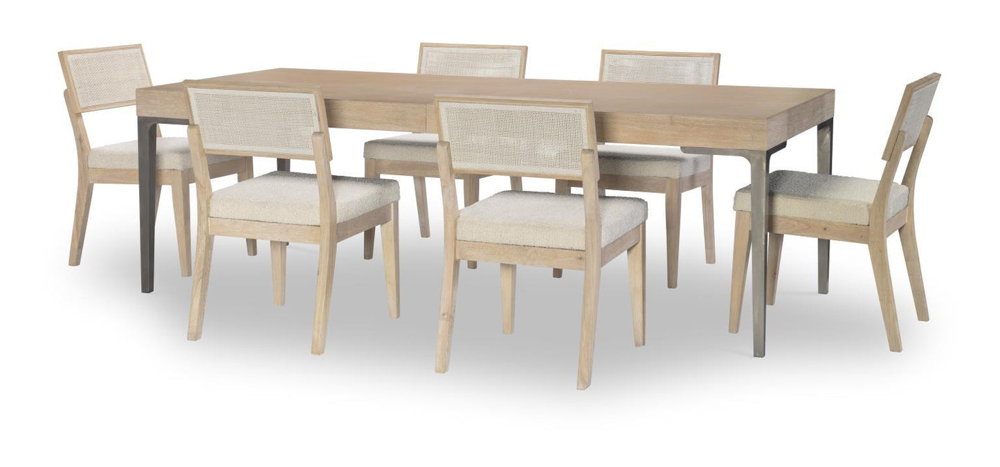 Biscayne - Complete Leg Table With One Leaf - Malabar With Alabaster Fronts