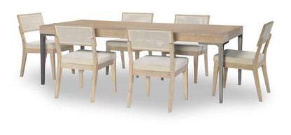 Biscayne - Complete Leg Table With One Leaf - Malabar With Alabaster Fronts