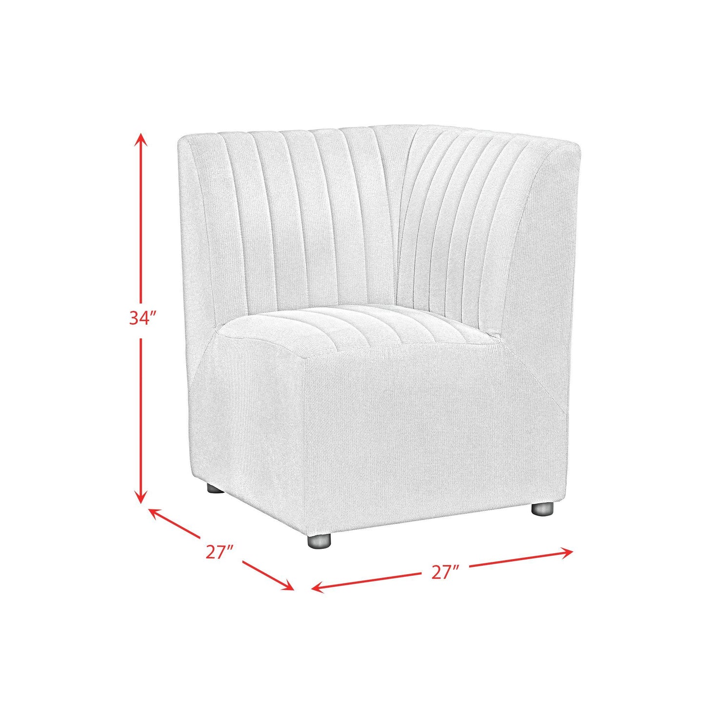 Jemma - Dining Corner Chair - Beige Linen