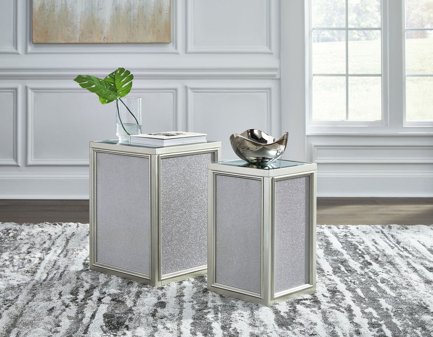Traleena - Nesting End Tables (Set of 2) - Silver Finish