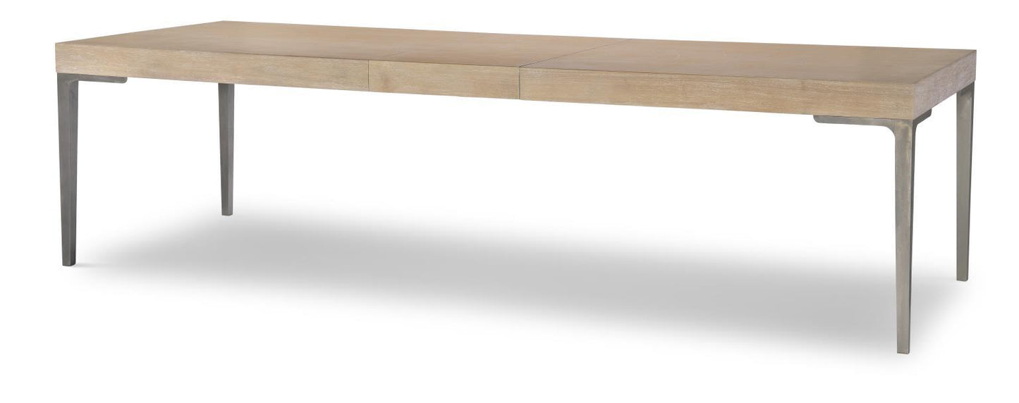 Biscayne - Complete Leg Table With One Leaf - Malabar With Alabaster Fronts