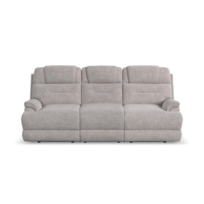 Zecliner Zofa - Power Sleep Sofa With Power Headrests & Lumbar - Dove
