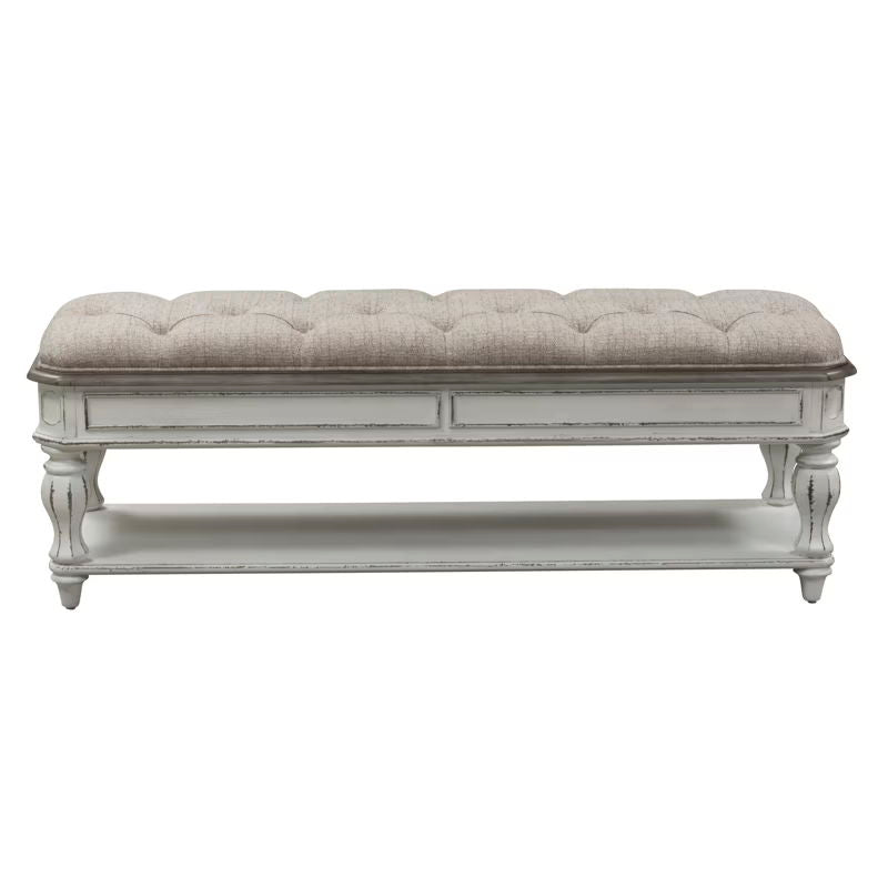 Magnolia Manor - Bed Bench - Antique White