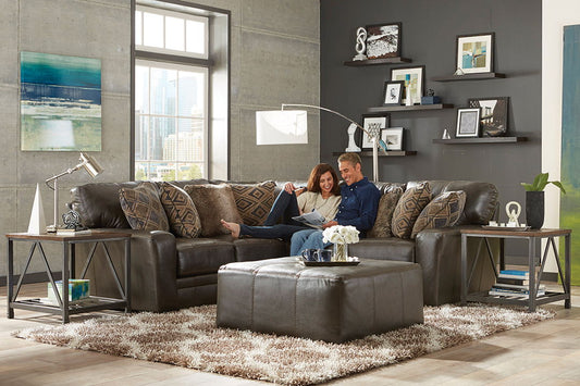 Denali - Leather Armless Sofa - Dark Brown