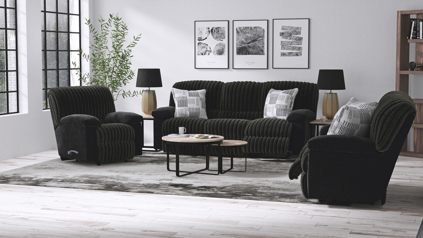 Comet - Lay Flat Reclining Loveseat - Black