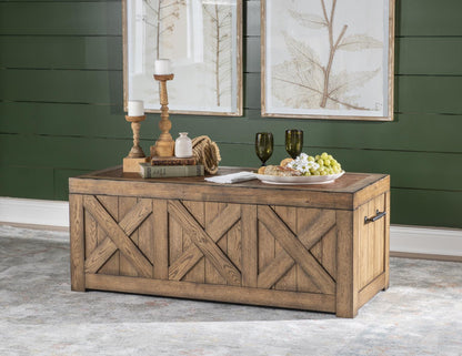 Vintage Market - Captains Truck Cocktail Table - Barnwood Oak