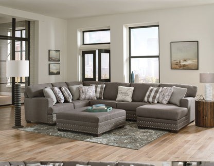 Crawford - Fabric RSF Loveseat - Dark Gray