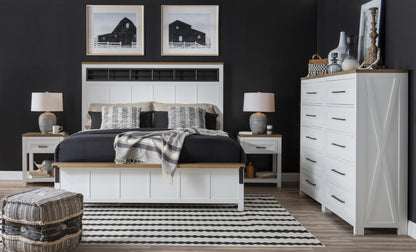 Franklin - King Two Tone Panel Headboard - White