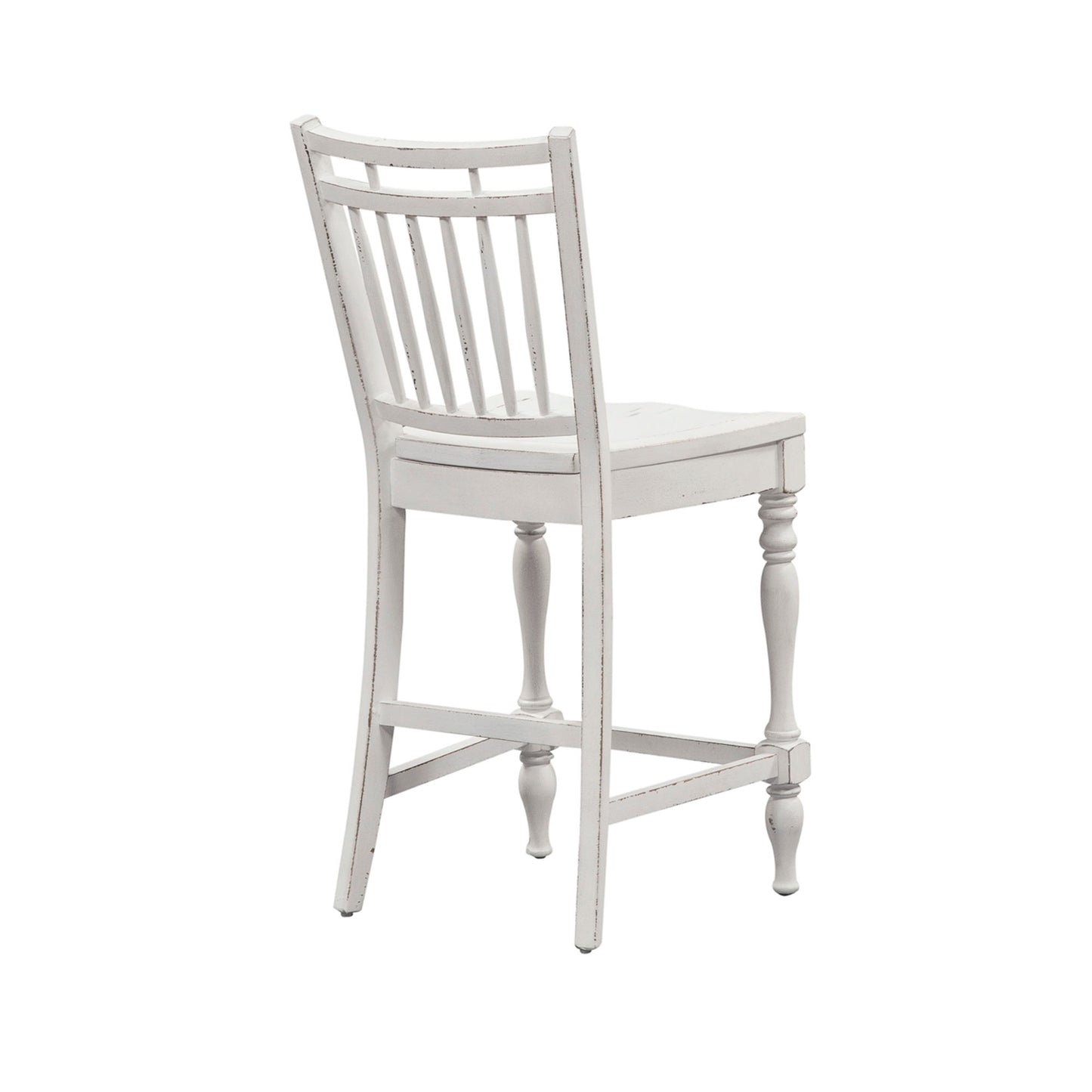 Magnolia Manor - Spindle Back Counter Chair - White