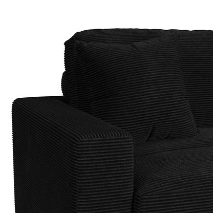 Arizona - Modular LHF Armchair With 1 Pillow 20" - Steno Black