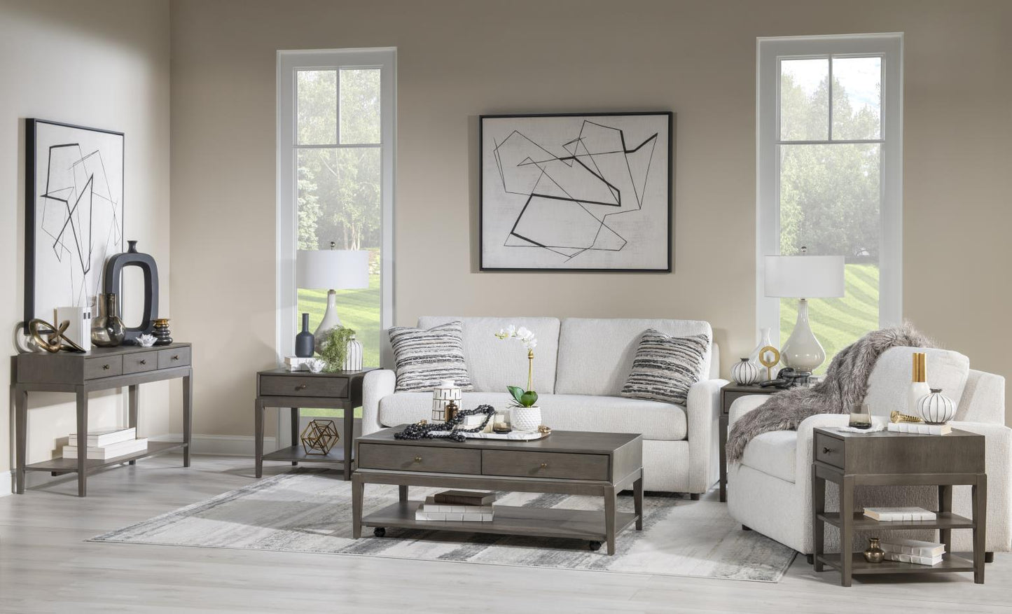 Emery - Chairside Table - Slate Stone