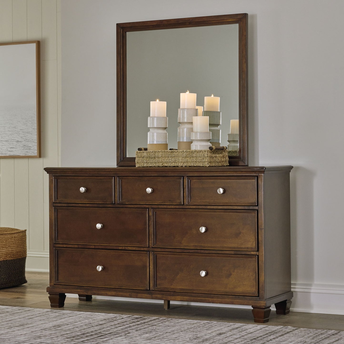 Danabrin - Dresser And Mirror - Brown