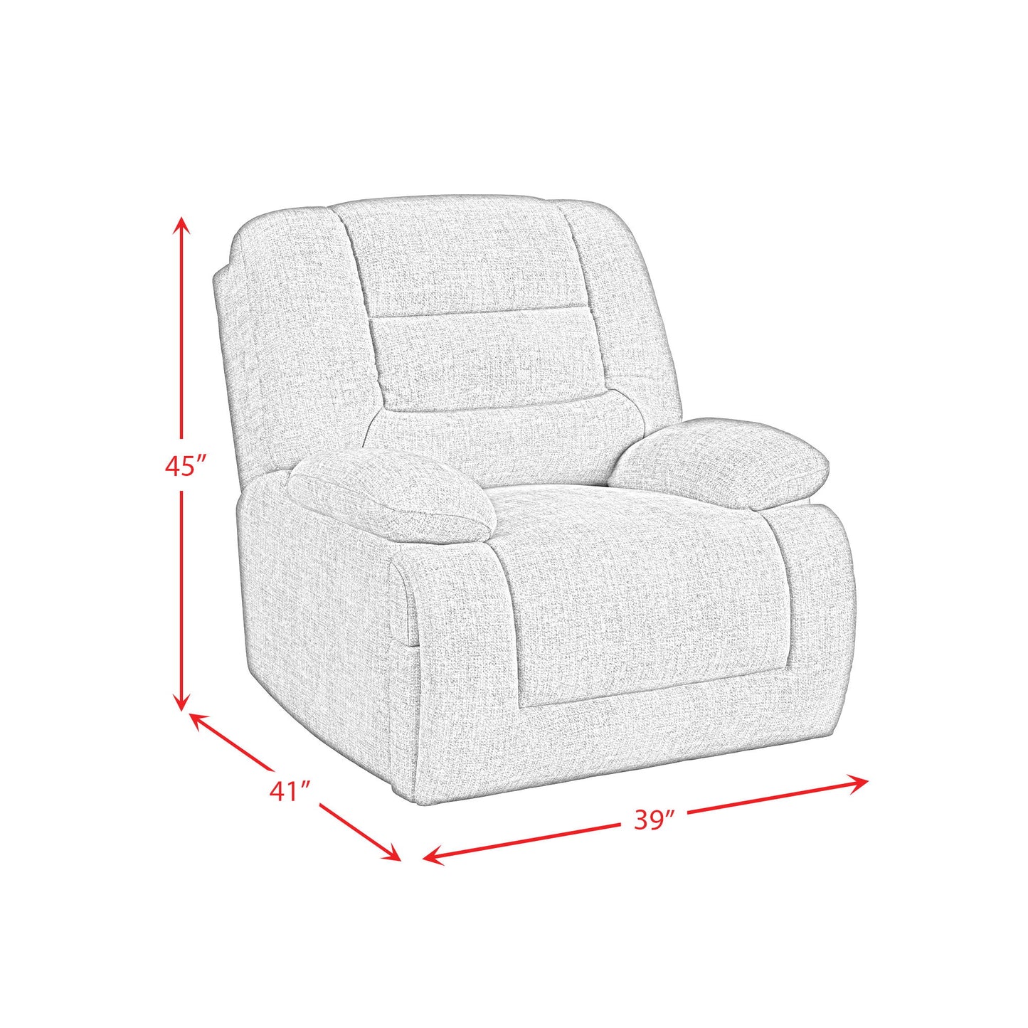 Odessa - P3 Recliner With Heat Massage, Zero Gravity, Memory Foam - Amount Gray