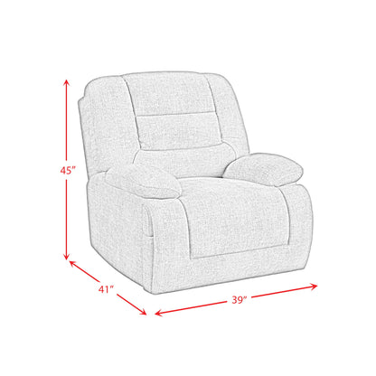 Odessa - P3 Recliner With Heat Massage, Zero Gravity, Memory Foam - Amount Gray