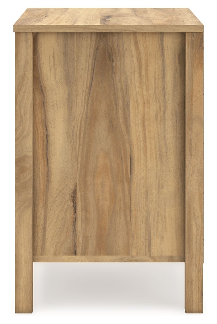 Bermacy - Two Drawer Night Stand - Light Brown