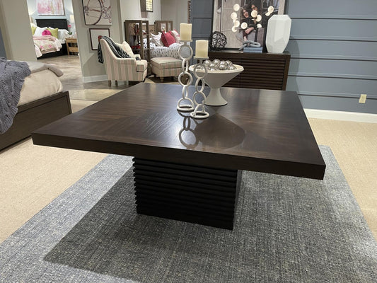 Architect - Square Pedestal Table Top - Onyx