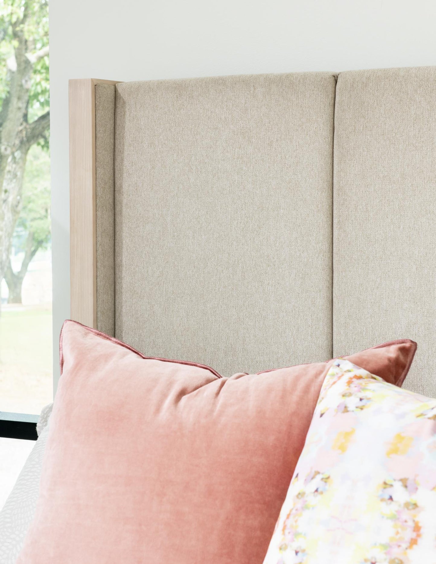 Bliss - King / California King Upholstered Headboard - Soft Cashmere