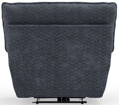 Paxon - Deep Seat Power Lay Flat Recliner With Power Adjustable Headrest - Smoke