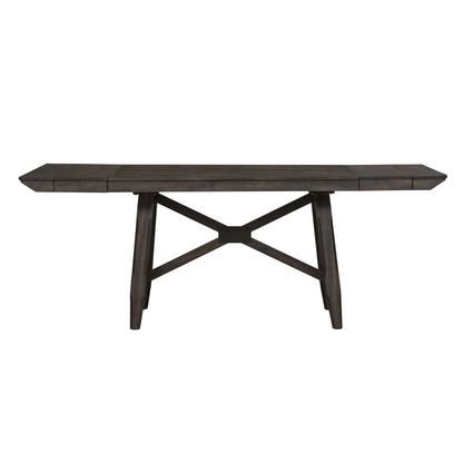 Double Bridge - Trestle Table - Dark Brown