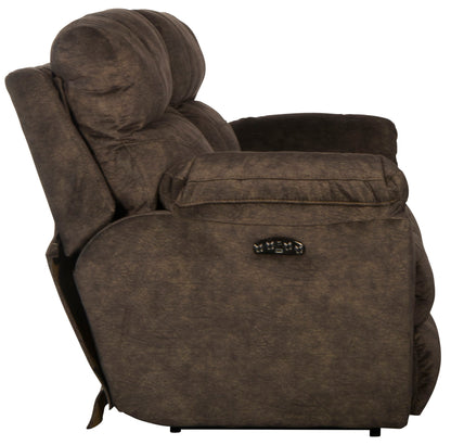 Sedona - Power Headrest Lay Flat Reclining Console Loveseat With Storage & Cupholders