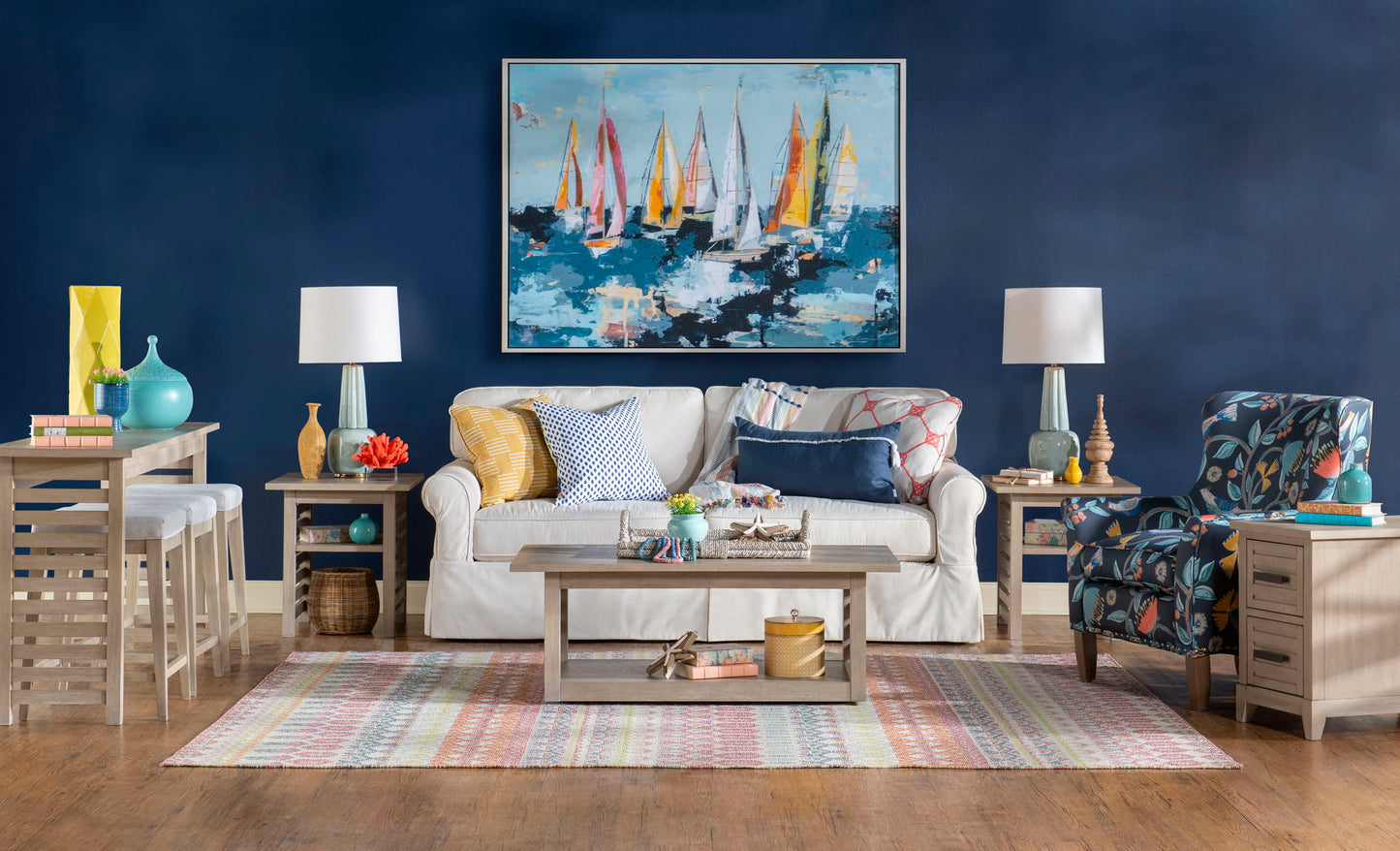 Edgewater - Square Chairside Table - Light Brown