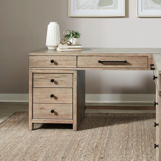 Proximity Place - L Writing Desk Top - Barley Buff