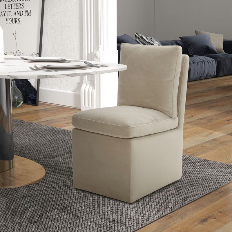 Accent Dining - Accent Dining Chair With Casters