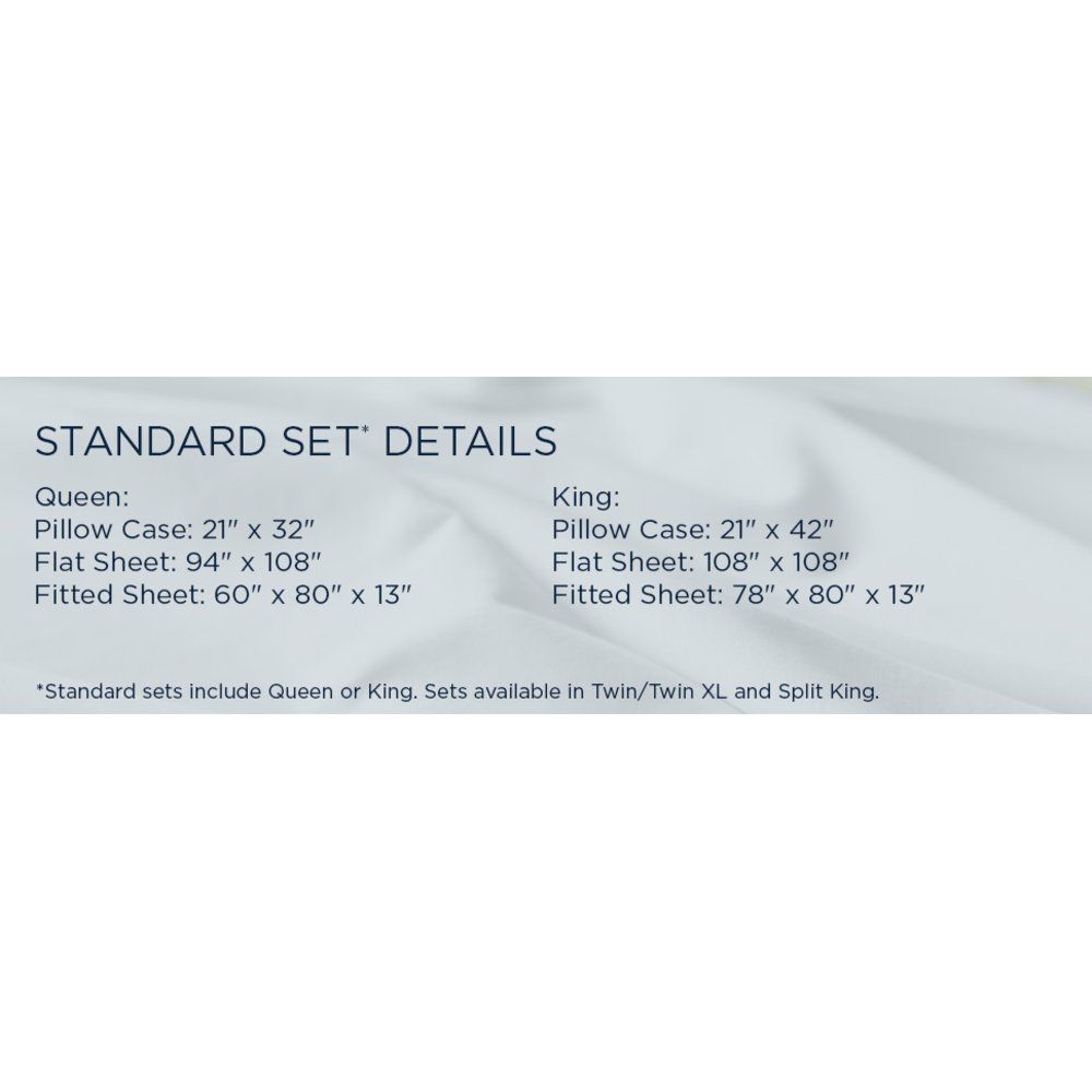 Linens - Tempur Luxe Egyptian Cotton Sheet Set - Silver Mist