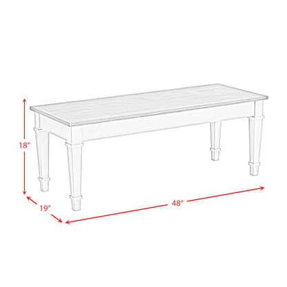 Farmington - Storage Dining Bench - Medium Brown And Washed Stone