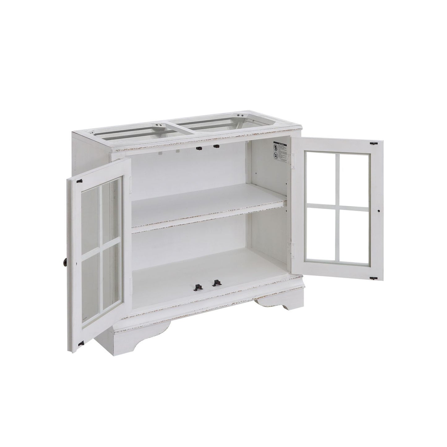 Magnolia Manor - Bunching Display Cabinet Base - Antique White