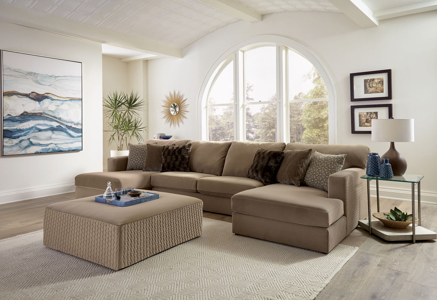 Carlsbad Modular Sectional - Armless Sofa - Carob