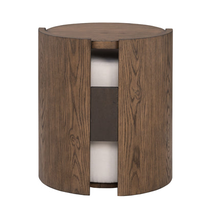 Lyra - End Table - Dark Brown / White