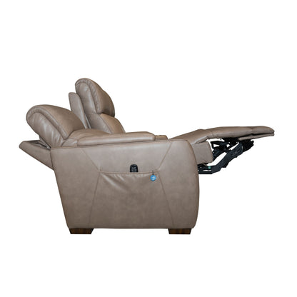 Vibe - Power Reclining Sofa With Console, Power Headrest, Lumbar, Heat, Massage & Pulse
