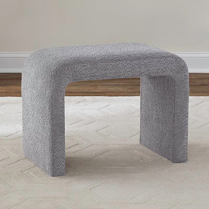 Cascade Falls - Upholstered Accent Stool - Satin Espresso