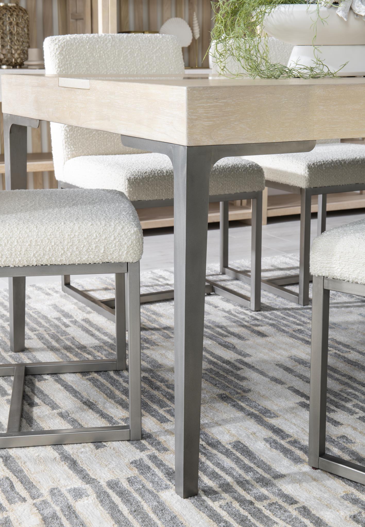 Biscayne - Complete Leg Table With Stone Insert - Malabar With Alabaster Fronts