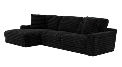 Comfrey - LSF Chaise - Black