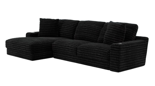Comfrey - LSF Chaise - Black