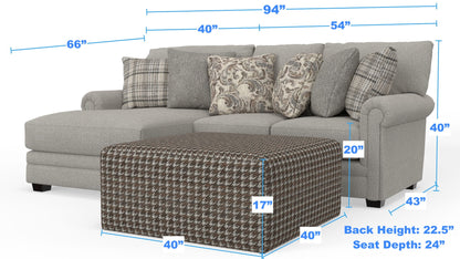 Livingston - Sectional With Comfort Coil Seating, 40" Cocktail Ottoman And Accent Pillows Included