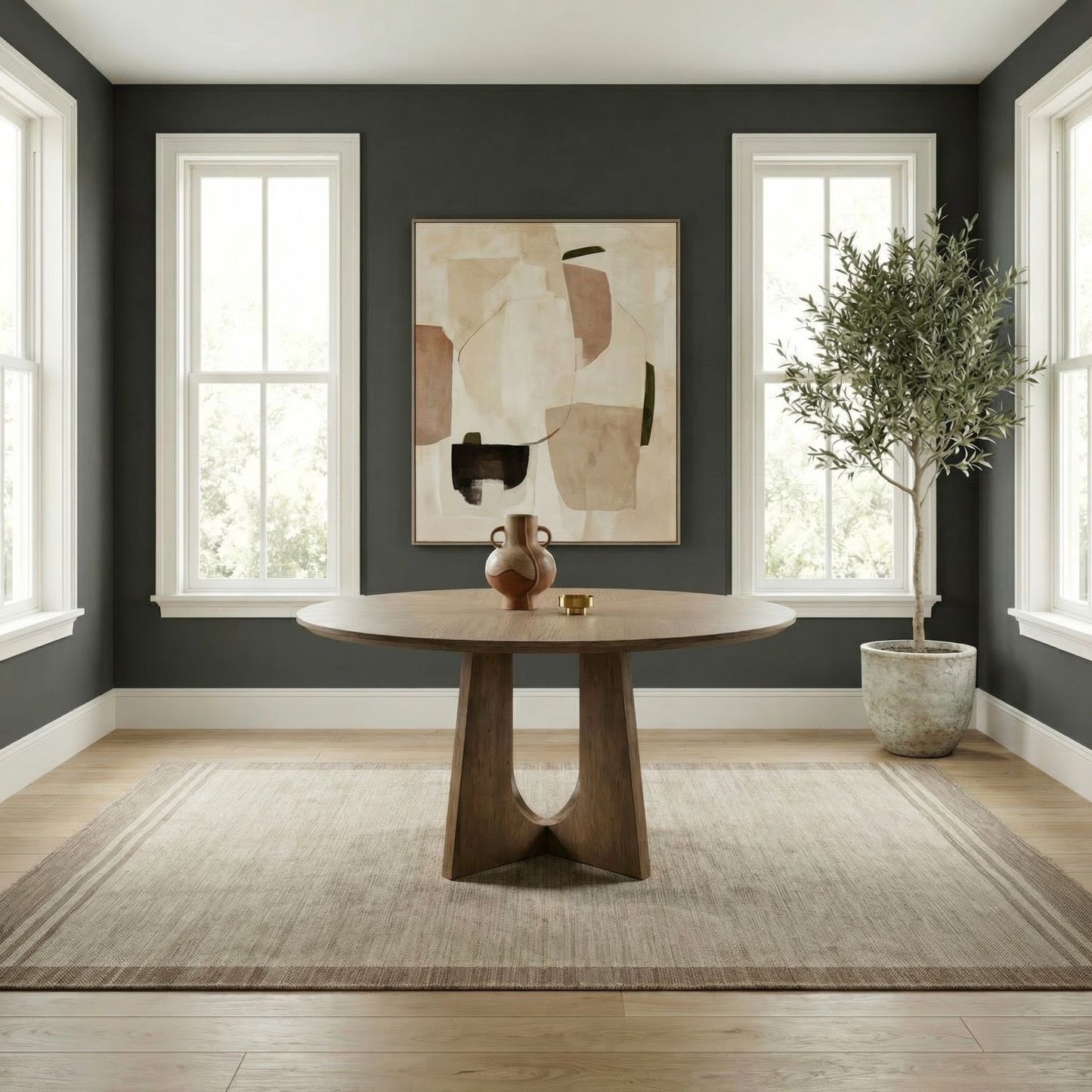 Hendrix Place - Round Pedestal Table Base - Natural
