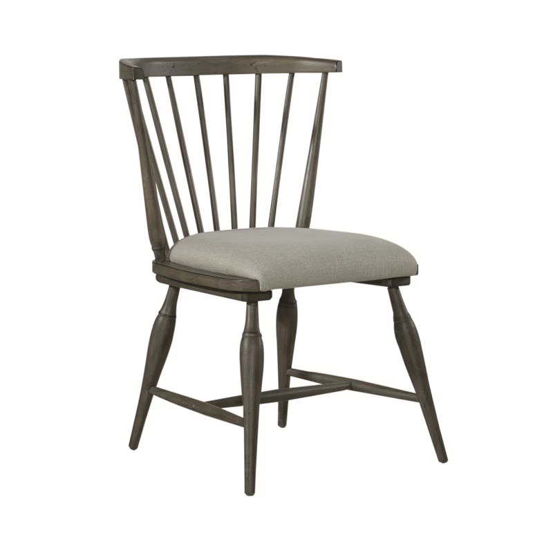 Americana Farmhouse - Upholstered Seat Windsor Chair - Dusty Taupe