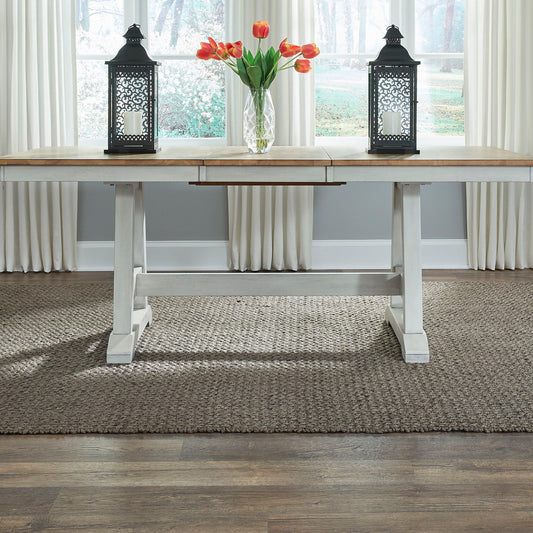 Lindsey Farm - Trestle Table Base - Weathered White