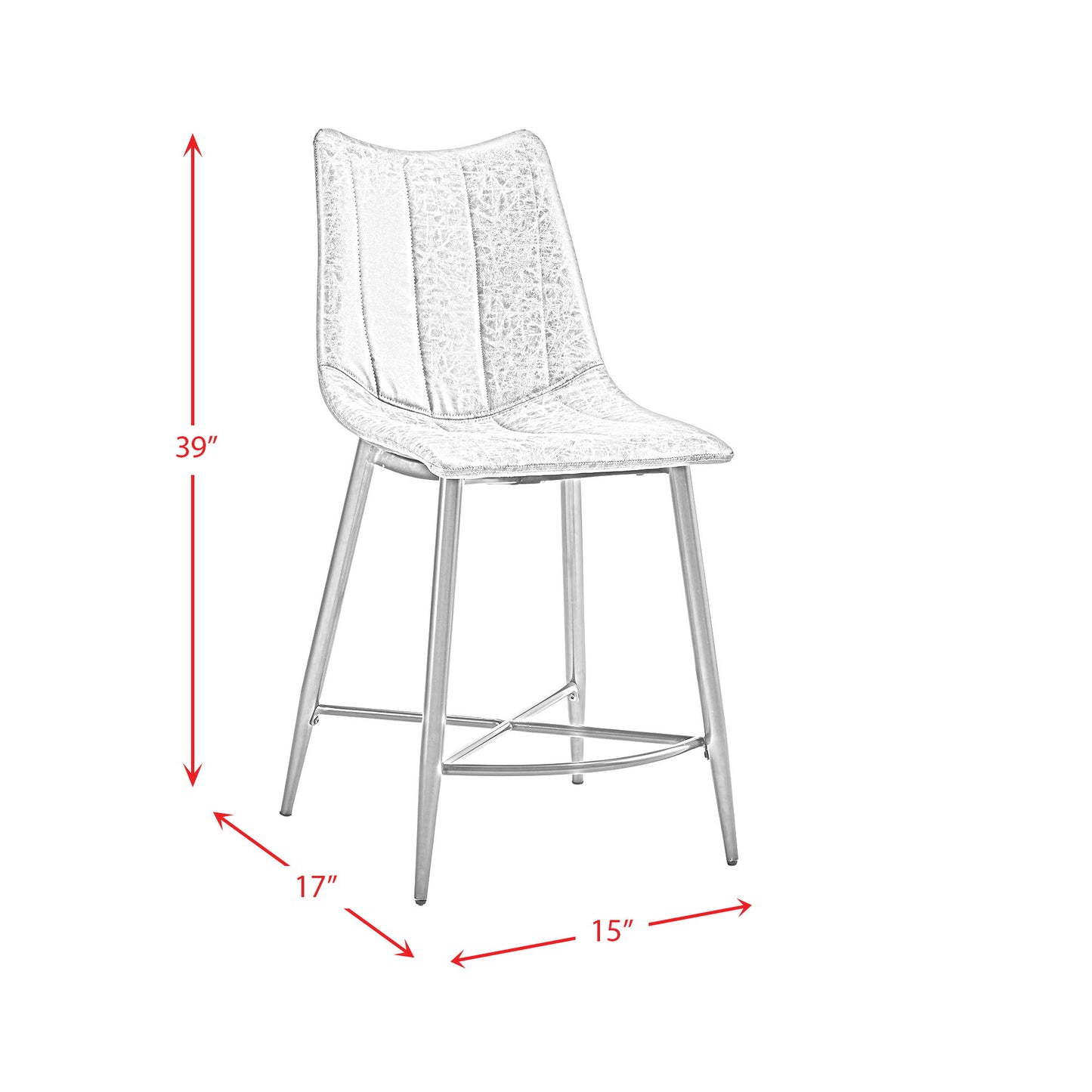 Riko - 5 Piece Counter Height Dining Set (Table & Four Chairs) - White