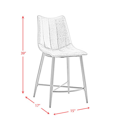 Riko - 5 Piece Counter Height Dining Set (Table & Four Chairs) - White